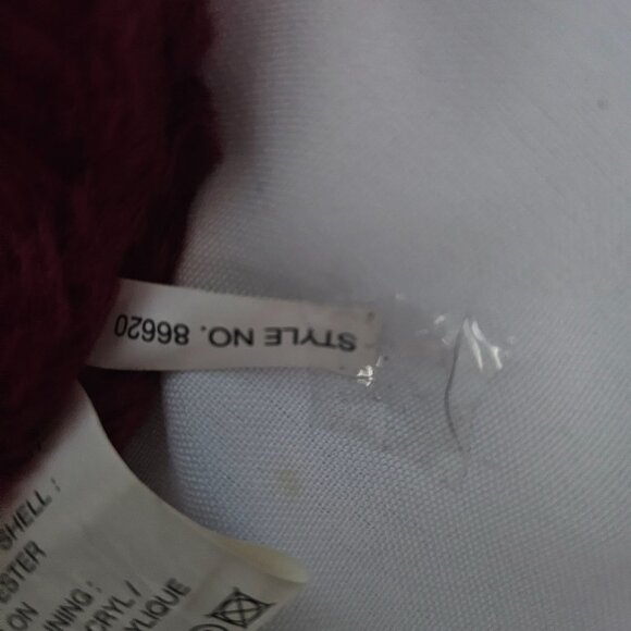 Apriori Cotton & Casual Apriorisette Burgundy Plush Lined Puffer Vest Size 8 - Picture 11 of 14